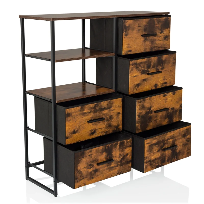 B-Ware hjh LIVING RAGALA - Kommode Sideboard Schubladenkommode Möbel Räuchereiche