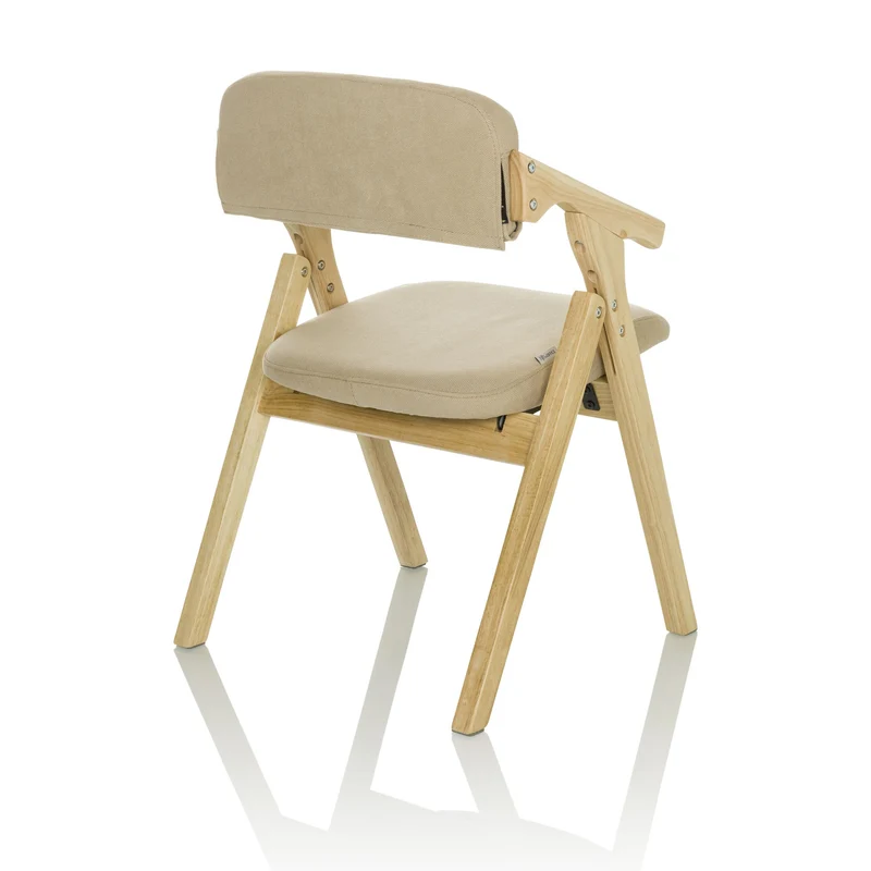 B-Ware hjh OFFICE Besucherstuhl Klappstuhl SCANDIO Holzrahmen Beige Stoff