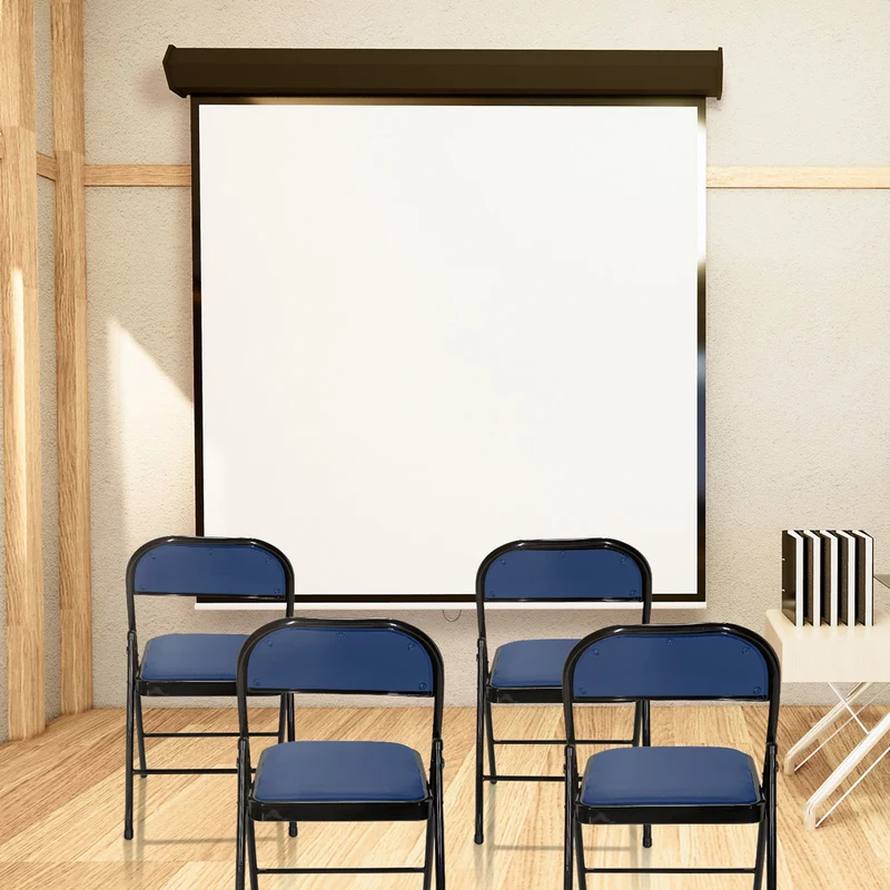 B-Ware hjh OFFICE Klappstuhl Stuhl Konferenzstuhl blau Kunstleder TUDELA