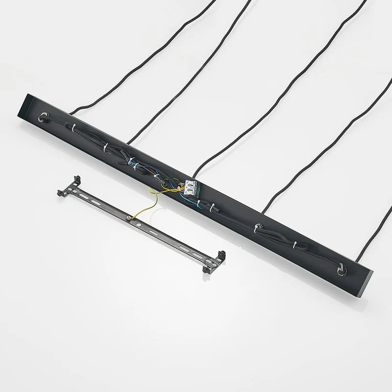 B-Ware Lucande Andrik Hängeleuchte Hängelampe Lampe Leuchte 5-flmg. E27 Kreise schwar