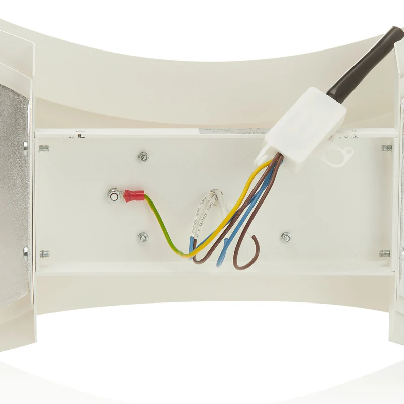 B-Ware Wandleuchte Wandlampe LED Selène Ionica Glas Metall Blattsilber Weiß satiniert