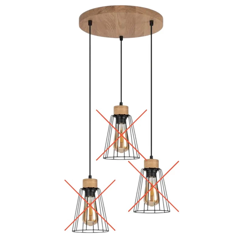 B-Ware Envostar Dorvi Hängeleuchte Pendelleuchte Lampe 3-flg Rondell SIEHE TEXT/FOTO