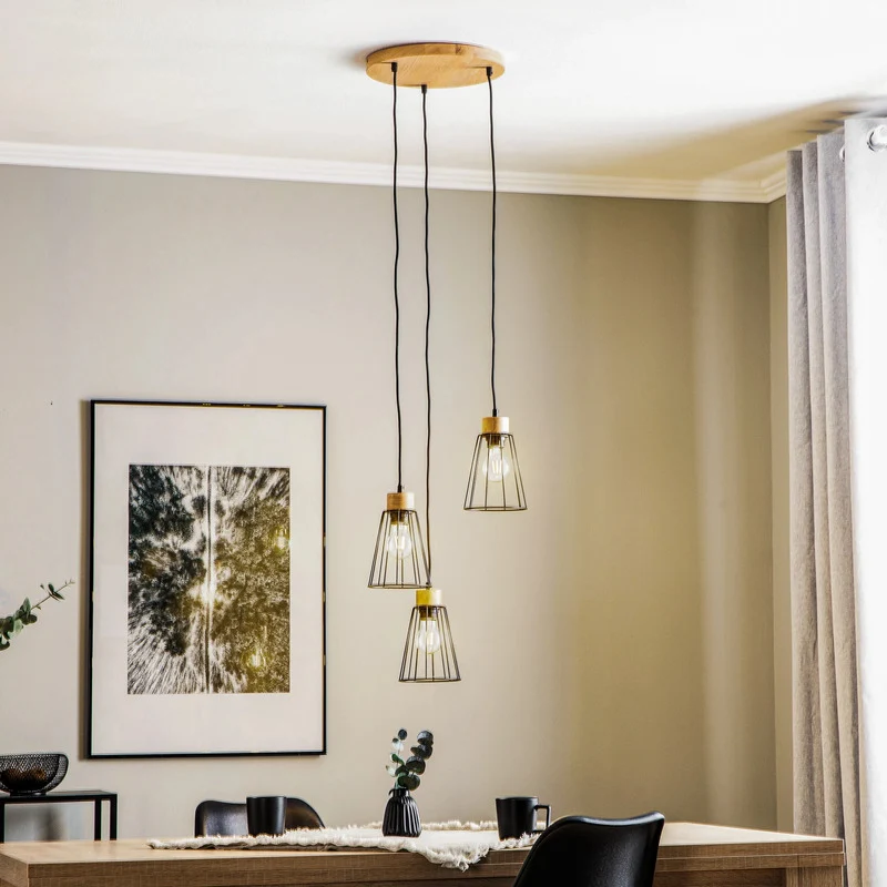 B-Ware Envostar Dorvi Hängeleuchte Pendelleuchte Lampe 3-flg Rondell SIEHE TEXT/FOTO