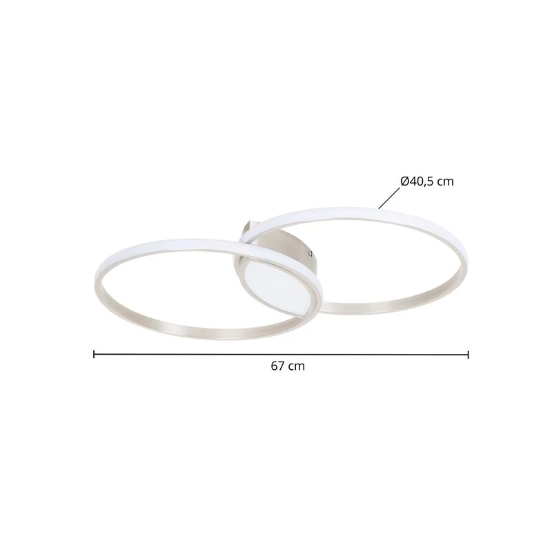 B-Ware Lindby Valerna LED-Deckenlampe Hängeleuchte Lampe Leuchte 31W stepdim nickel