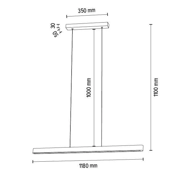 B-Ware Euluna LED-Hängeleuchte Forrestal Deckenlampe Deko-Pendelleuchte Länge 120 cm859