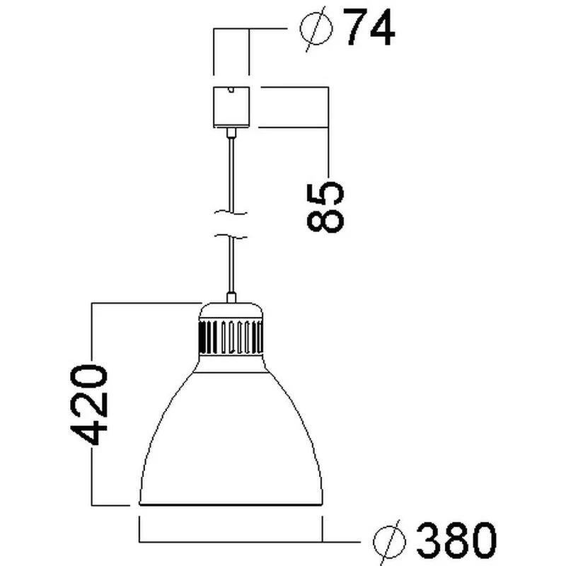 B-Ware Glamox LED-Hängelampe L-1 Hängeleuchte Leuchte Lampe DALI-dimmbar 4.000 K grau