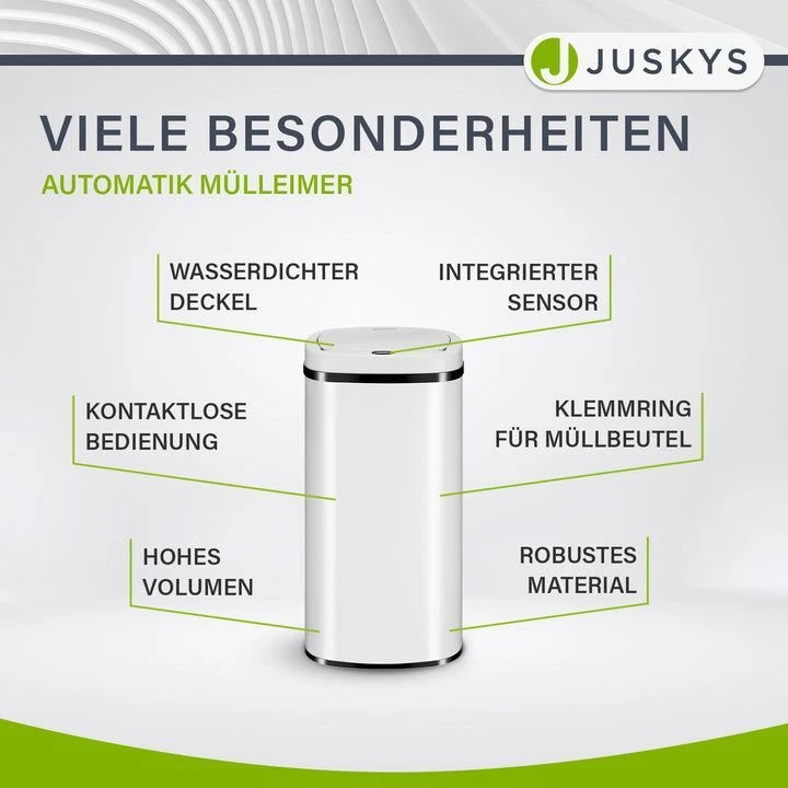 B-Ware Rechteckiger Mülleimer Abfalleimer mit Sensor Hygienisch 50l Komfortabel