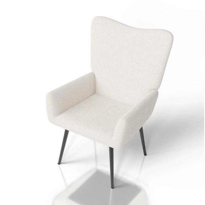 B-Ware Ohrensessel Odense Relaxsessel beige Bouclé skandinavisches Design Stuhl