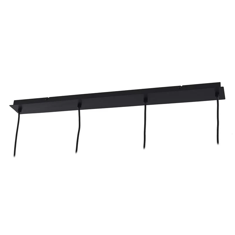 B-Ware Lindby Hängeleuchte Svante Hängelampe Deckenleuchte Lampe 4-flg schwarz Glas 85