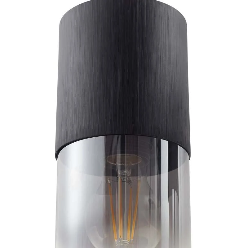 B-Ware Lindby Hängeleuchte Svante Hängelampe Deckenleuchte Lampe 4-flg schwarz Glas 85