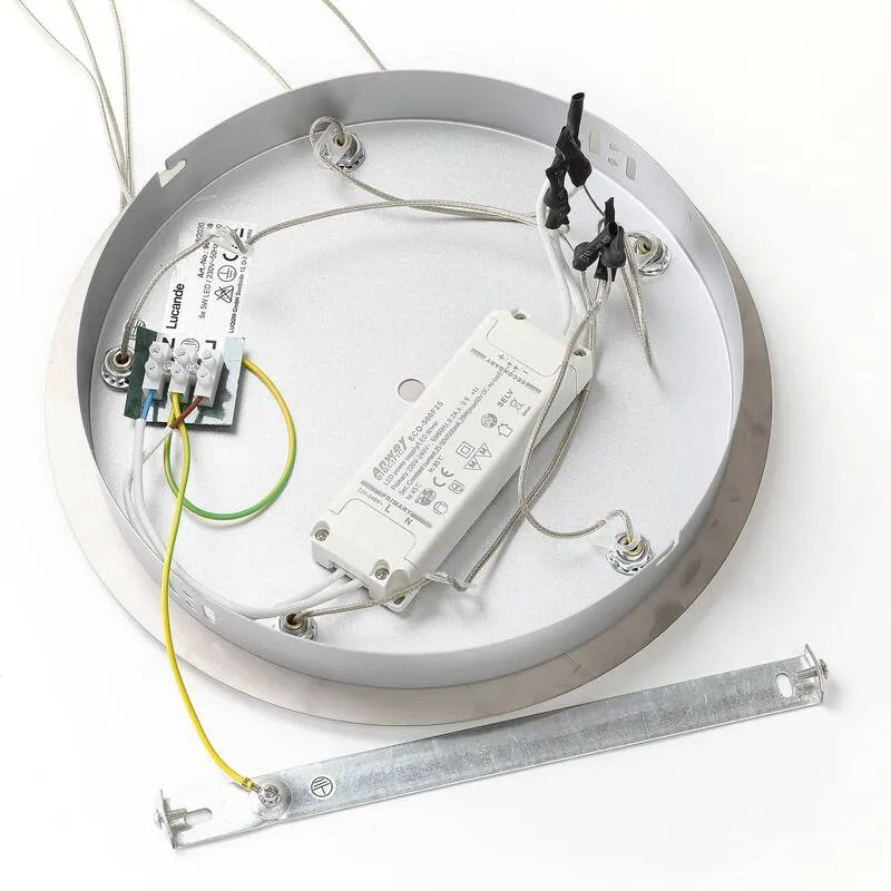 B-Ware Lucande Pendelleuchte Hängelampe LED Glas Chrom Wohnbereich Tischbeleuchtung