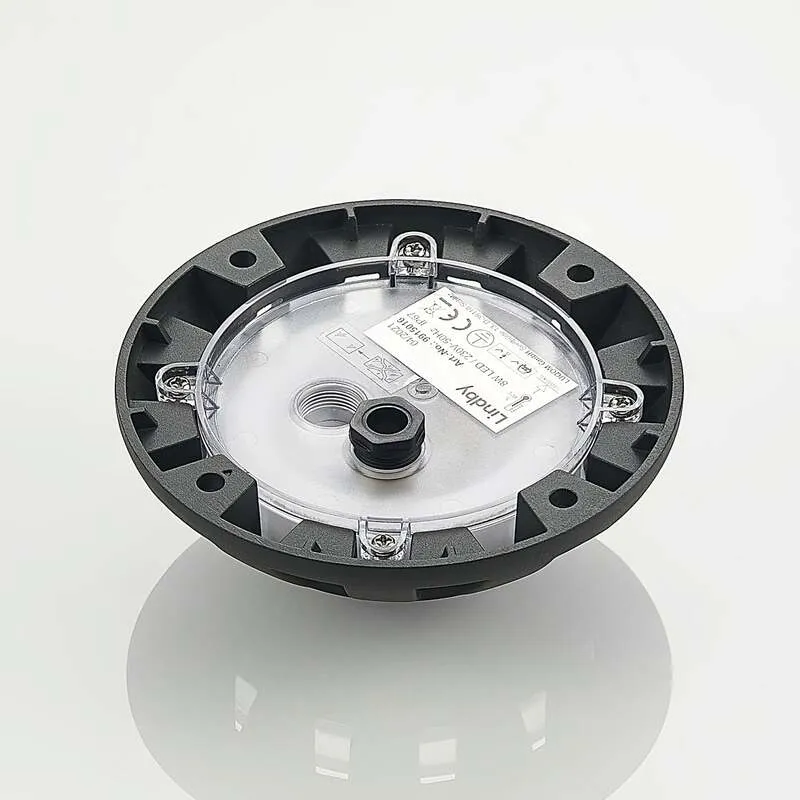 B-Ware Lindby LED-Bodenstrahler Emiro Gartenleuchte Außenleuchte dunkelgrau IP67 15cm