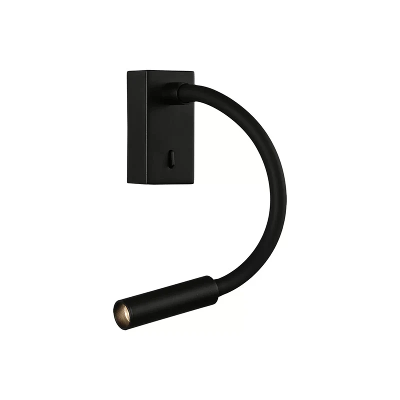 B-Ware ACB ILUMINACIÓN LED-Wand-Leseleuchte Cio Schalter Flexarm 930 schwarz Wandlampe