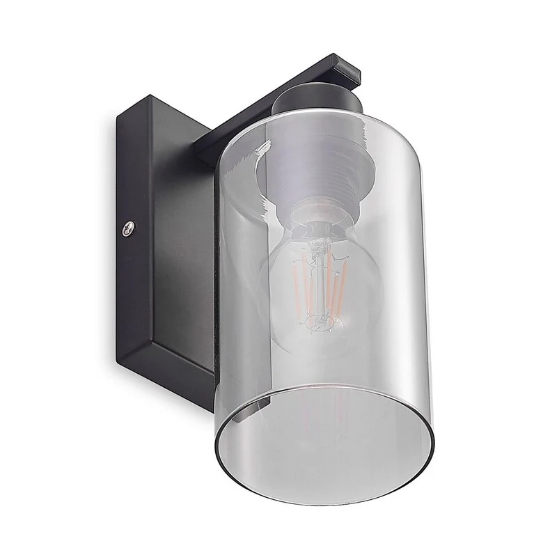 B-Ware Lindby Emavi Wandleuchte Wandlampe Lampe Leuchte Innenraumlampe mit Rauchglas