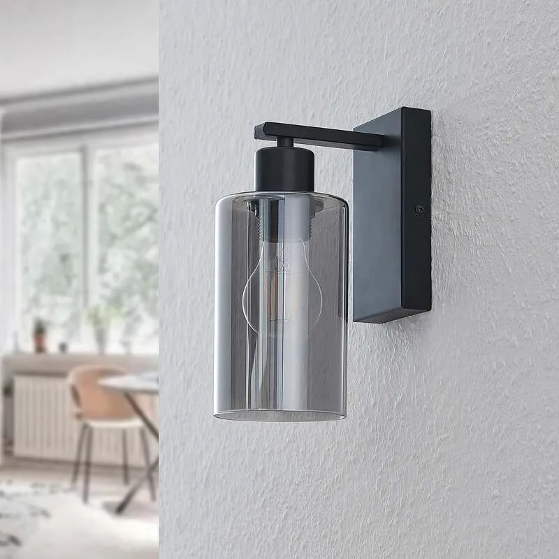 B-Ware Lindby Emavi Wandleuchte Wandlampe Lampe Leuchte Innenraumlampe mit Rauchglas