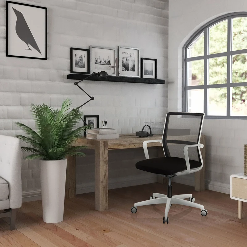 B-Ware hjh OFFICE Bürostuhl Drehstuhl Stuhl 3D Netzstoff weiss schwarz Armlehnen Netz