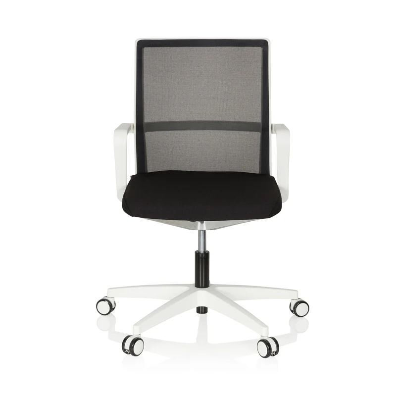 B-Ware hjh OFFICE Bürostuhl Drehstuhl Stuhl 3D Netzstoff weiss schwarz Armlehnen Netz