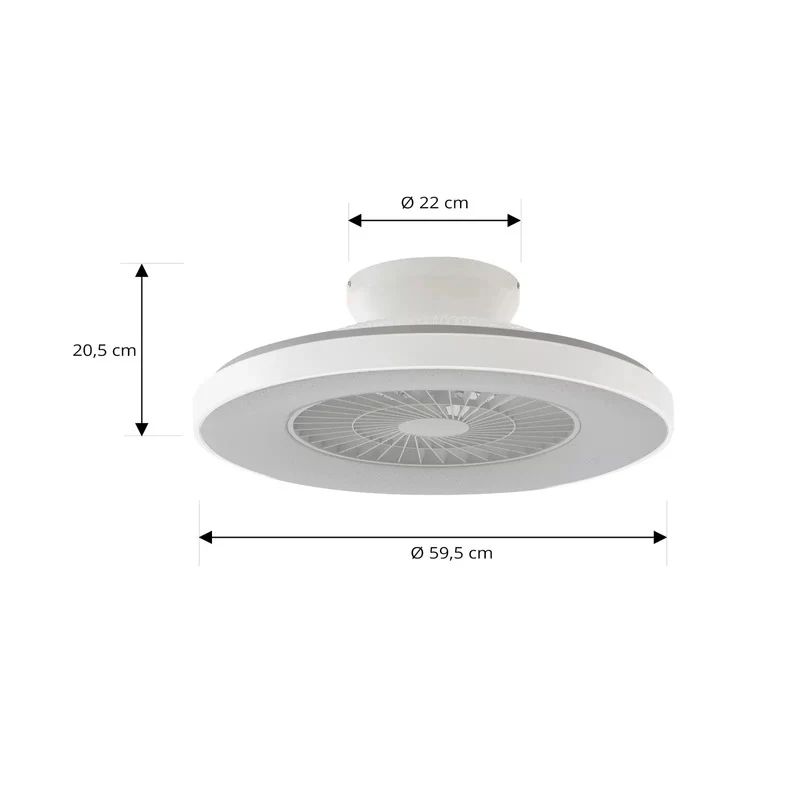 B-Ware Lindby Smart LED-Deckenventilator Paavo weiß leise Tuya Ventilator Gebläse S751