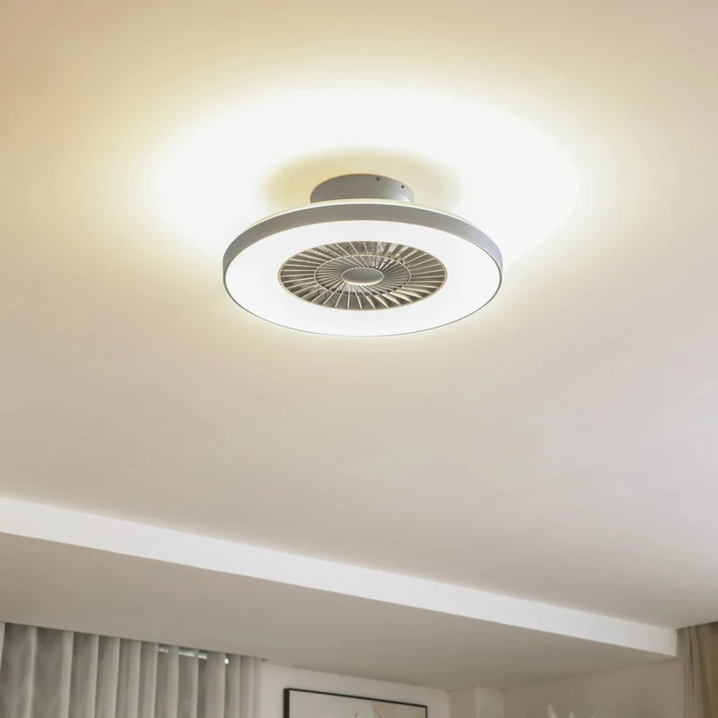 B-Ware Lindby Smart LED-Deckenventilator Paavo weiß leise Tuya Ventilator Gebläse S751