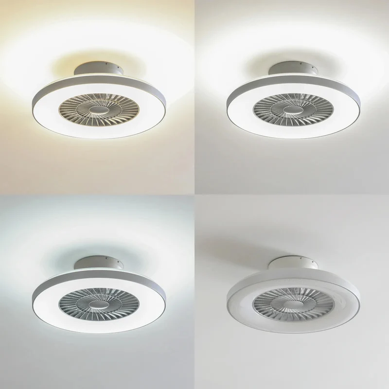 B-Ware Lindby Smart LED-Deckenventilator Paavo weiß leise Tuya Ventilator Gebläse S751