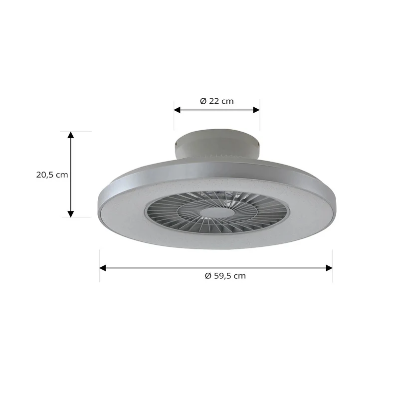 B-Ware Lindby Smart LED-Deckenventilator Paavo weiß leise Tuya Ventilator Gebläse S751