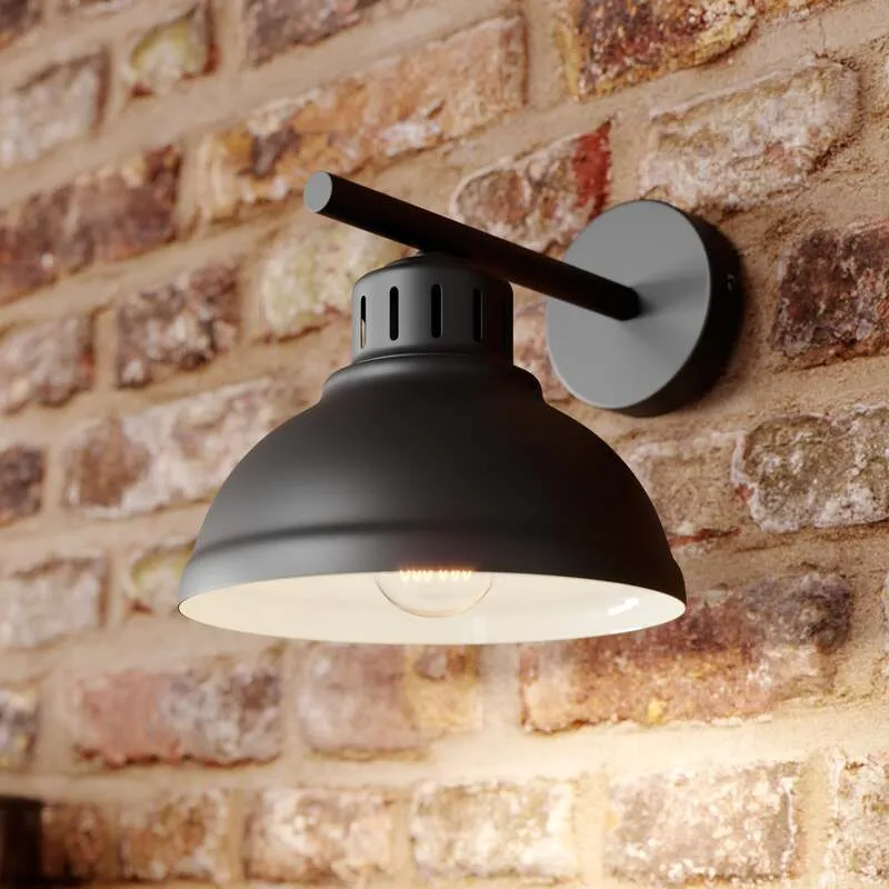 B-Ware Euluna Wandleuchte Sven Wandlampe Wandlicht Leuchte Lampe E27 einflammig schwarz