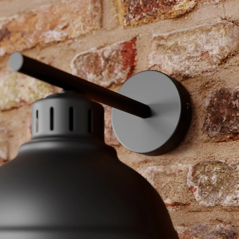 B-Ware Euluna Wandleuchte Sven Wandlampe Wandlicht Leuchte Lampe E27 einflammig schwarz