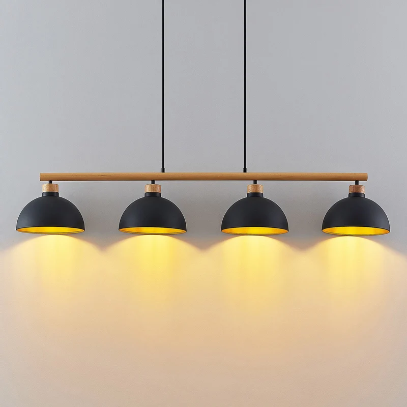 B-Ware Lindby Tirzana Hängeleuchte LED Pendelleuchte Deckenlampe Lampe Licht schwarz