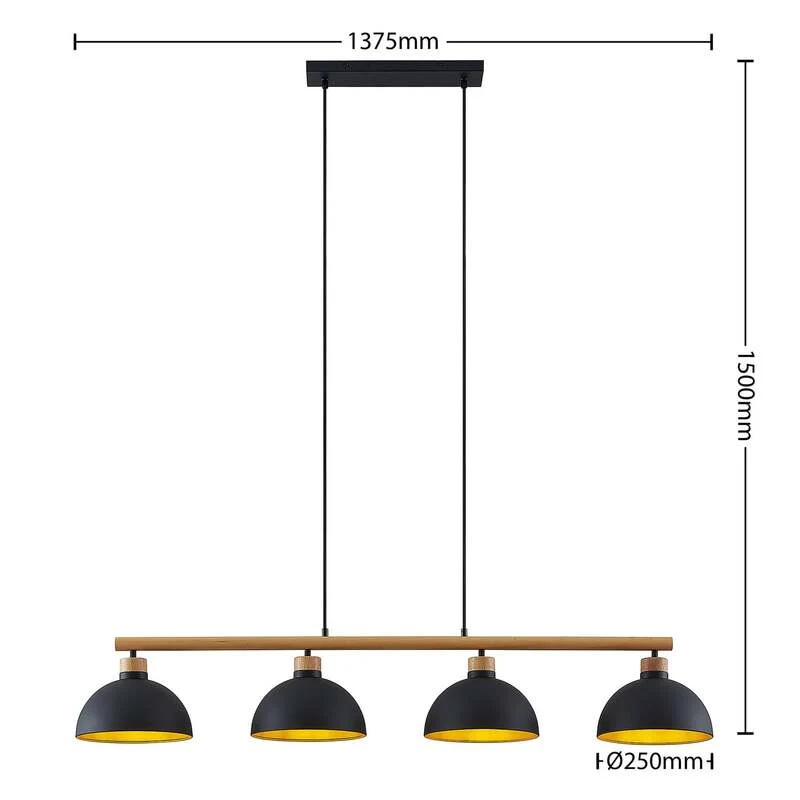 B-Ware Lindby Tirzana Hängeleuchte LED Pendelleuchte Deckenlampe Lampe Licht schwarz