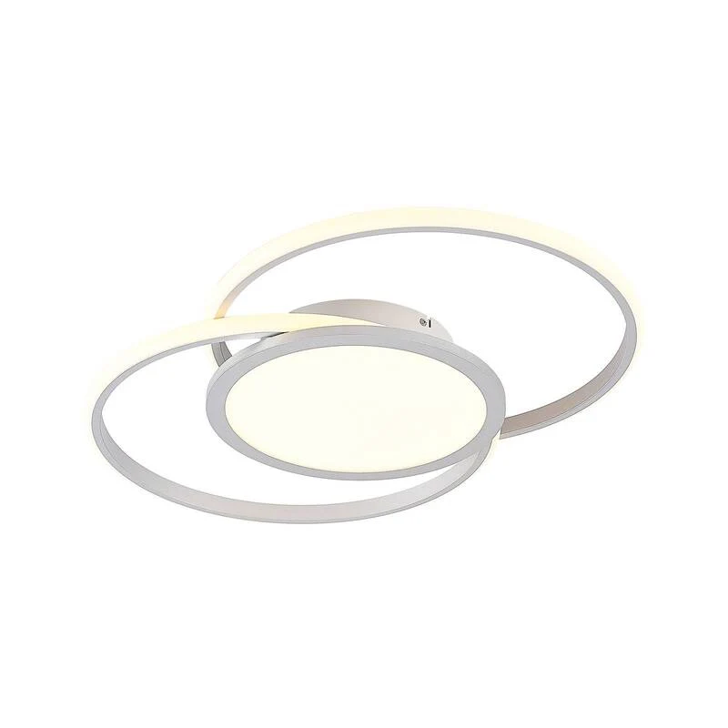 B-Ware Lucande Deckenlampe Deckenleuchte LED Lampe silber Aluminium Wohnbereich dimmbar