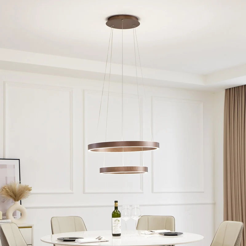 B-Ware Lucande Smart LED-Hängeleuchte Yonam kaffee Tuya Hängelampe Lampe Leuchte Spot