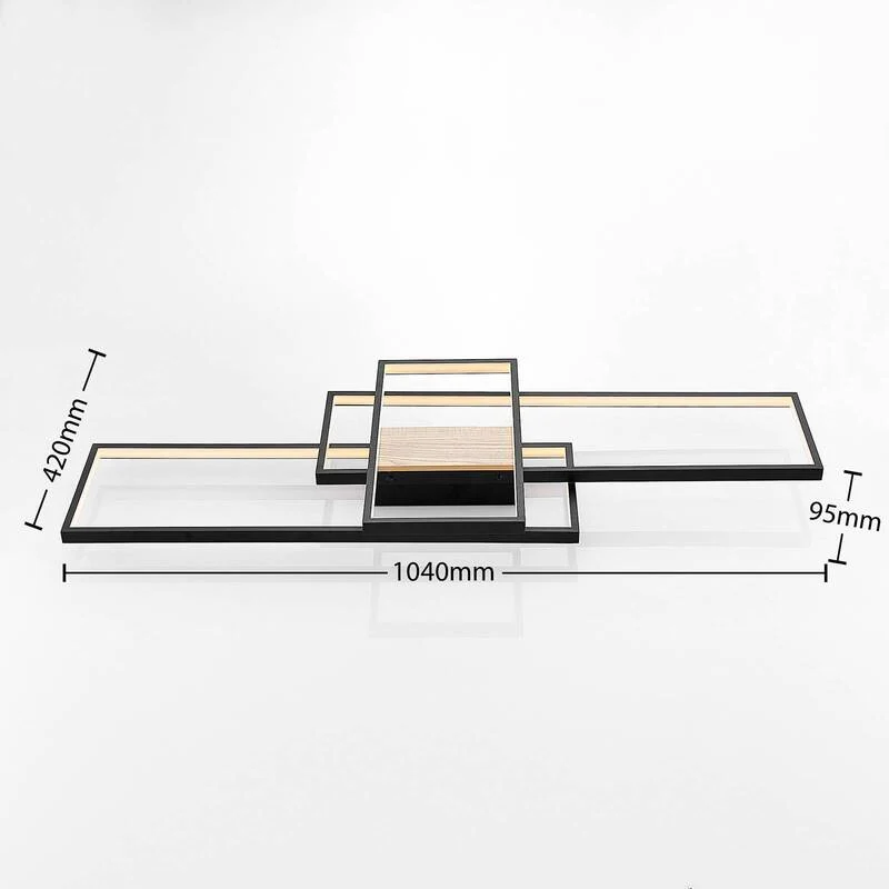 B-Ware Deckenleuchte Lampe Lindby LED schwarz matt dimmbar Aluminium Silikon warmw990