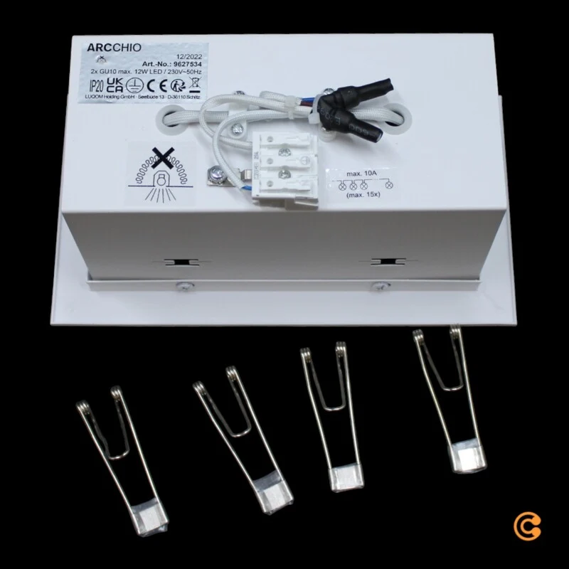 B-Ware Arcchio Taneja Einbauleuchte zweiflammig weiß Deckenlampe Deckenleuchte Lampe