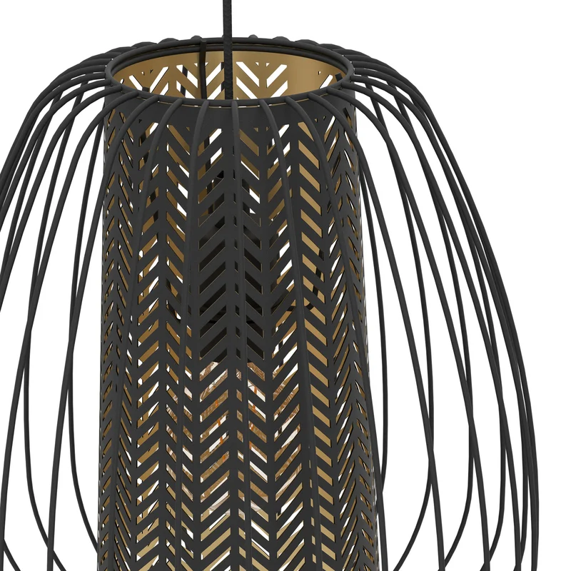 B-Ware Eglo Hängeleuchte Curasao LED Pendelleuchte Lampe 3-flammig dimmbar schwarz gold