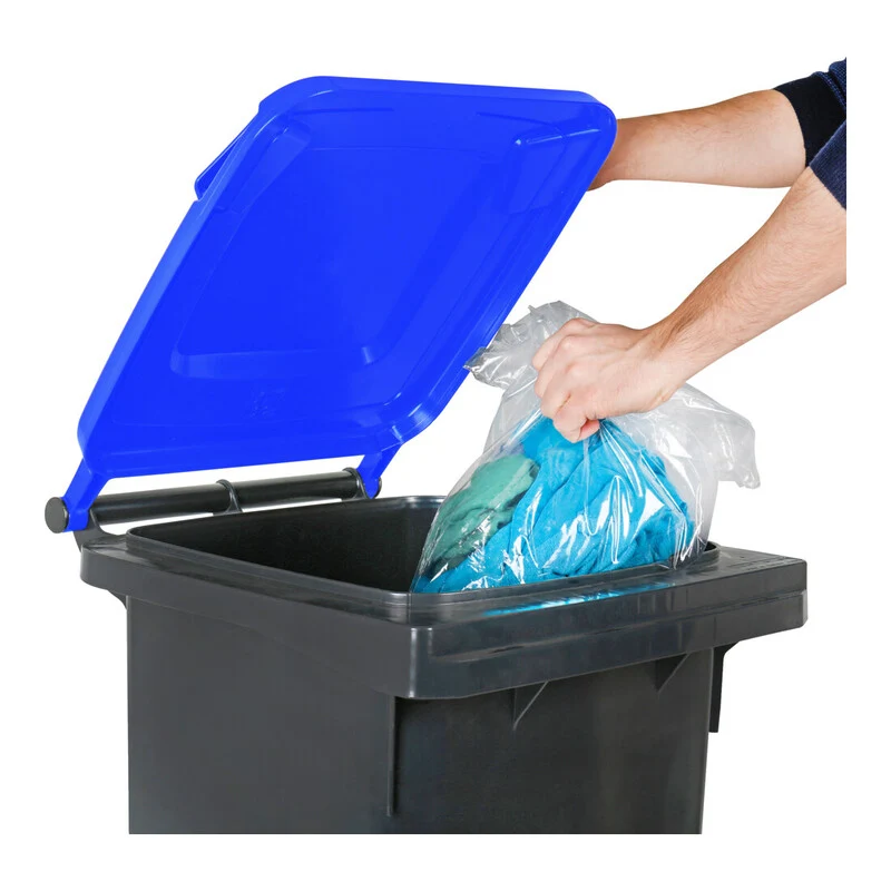 B-Ware STIER Müllgroßbehälter Abfallbehälter 80l grau UV-stabilisiert 445x520x939mm