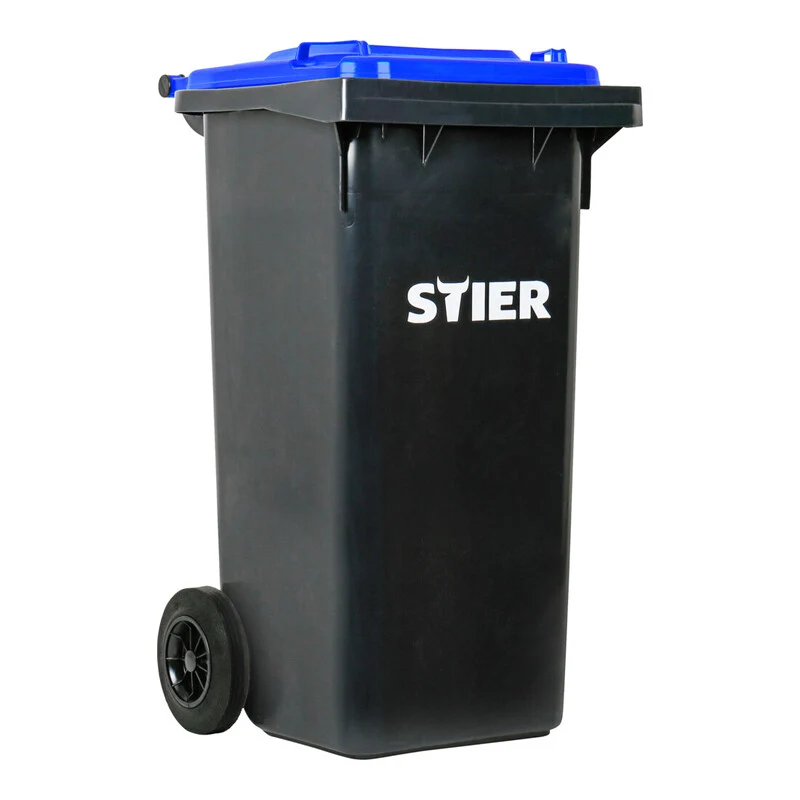 B-Ware STIER Müllgroßbehälter Abfallbehälter 80l grau UV-stabilisiert 445x520x939mm