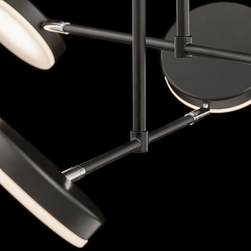 B-Ware Maytoni Hängelampe Hängeleuchte Fad LED Pendelleuchte 6-fl schwarz weiß 89x55cm