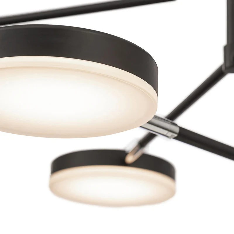 B-Ware Maytoni Hängelampe Hängeleuchte Fad LED Pendelleuchte 6-fl schwarz weiß 89x55cm