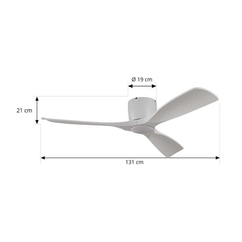 B-Ware Deckenventilator Ventilator Lampe LED Smart Lucande Moneno weiß WLAN Tuya App