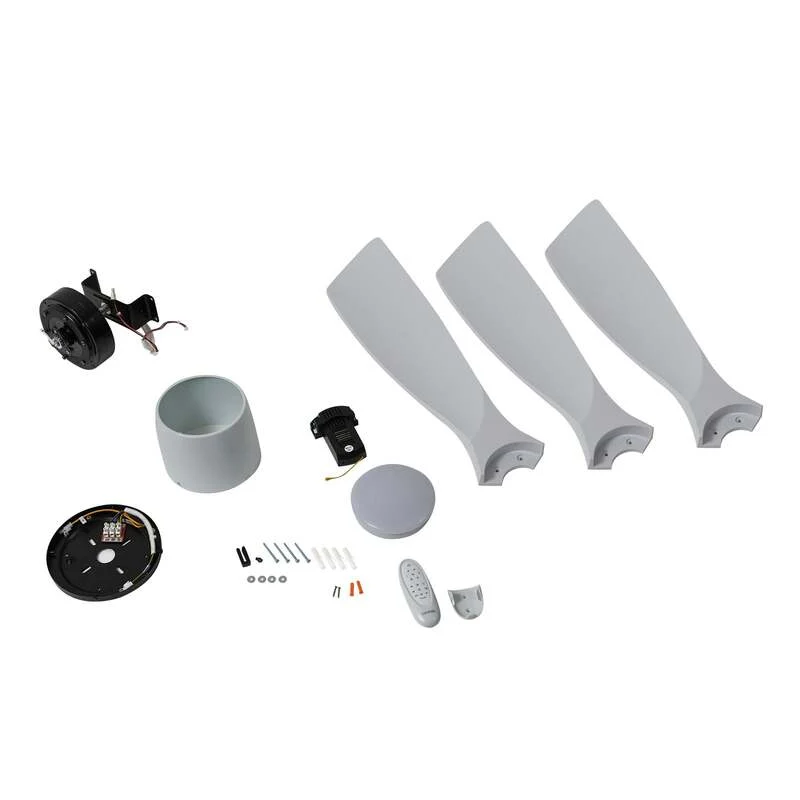 B-Ware Deckenventilator Ventilator Lampe LED Smart Lucande Moneno weiß WLAN Tuya App