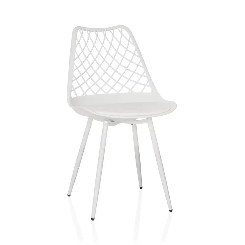 B-Ware hjh LIVING Outdoorstuhl Gartenstuhl Stuhl Esszimmerstuhl Kunststoff Weiß