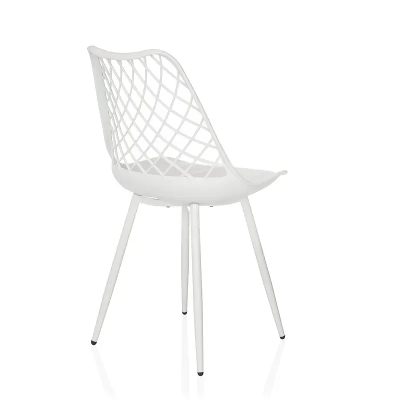 B-Ware hjh LIVING Outdoorstuhl Gartenstuhl Stuhl Esszimmerstuhl Kunststoff Weiß
