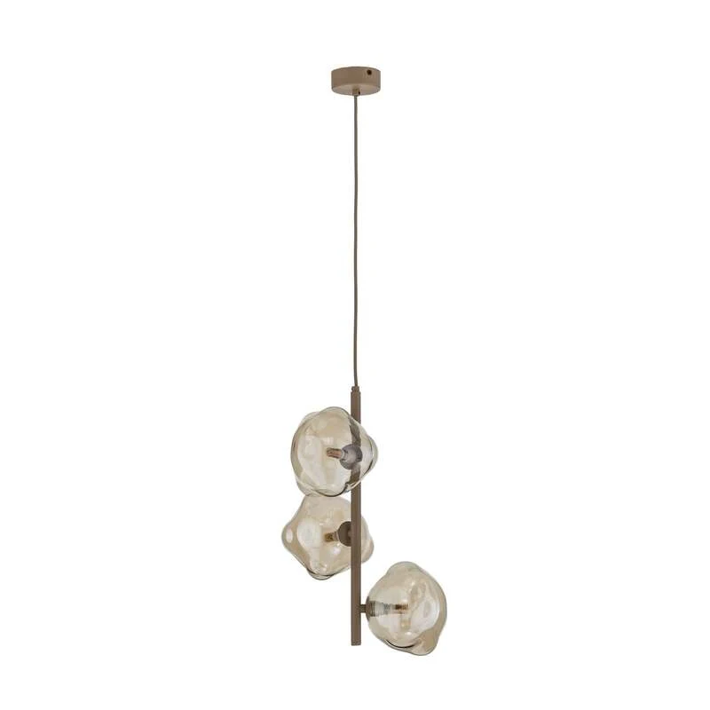 B-Ware TK Lighting Hängeleuchte Lava 3-flammig LED Pendelleuchte dimmbar cognac Ø29cm