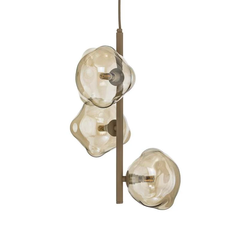 B-Ware TK Lighting Hängeleuchte Lava 3-flammig LED Pendelleuchte dimmbar cognac Ø29cm
