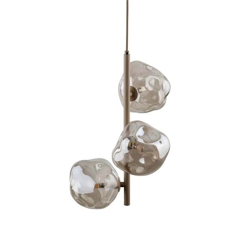 B-Ware TK Lighting Hängeleuchte Lava 3-flammig LED Pendelleuchte dimmbar cognac Ø29cm