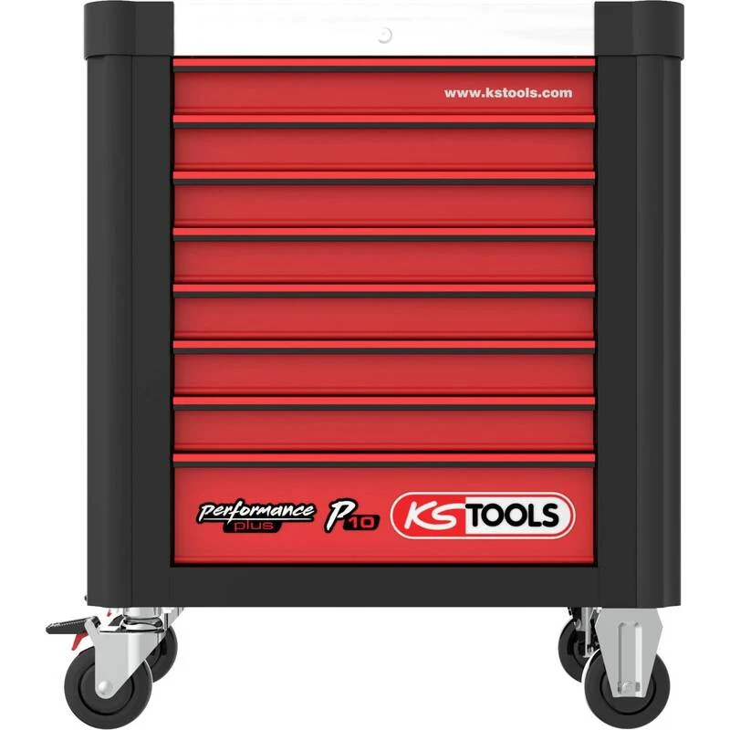 B-Ware KS Tools Werkstattwagen schwarz-rot 241-teilig Werkzeugwagen mit Schubladen