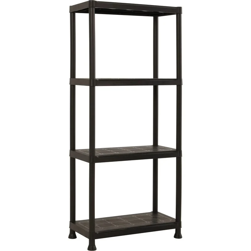 B-Ware Kunststoffregal XS-60 Schwarz 135cm x 60cm x 30cm Lagerregal Steckregal 20kg