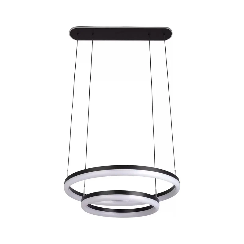 B-Ware Näve Pendelleuchte Hängelampe LED CCT Ringe Fernbedienung schwarz Kunststoff267