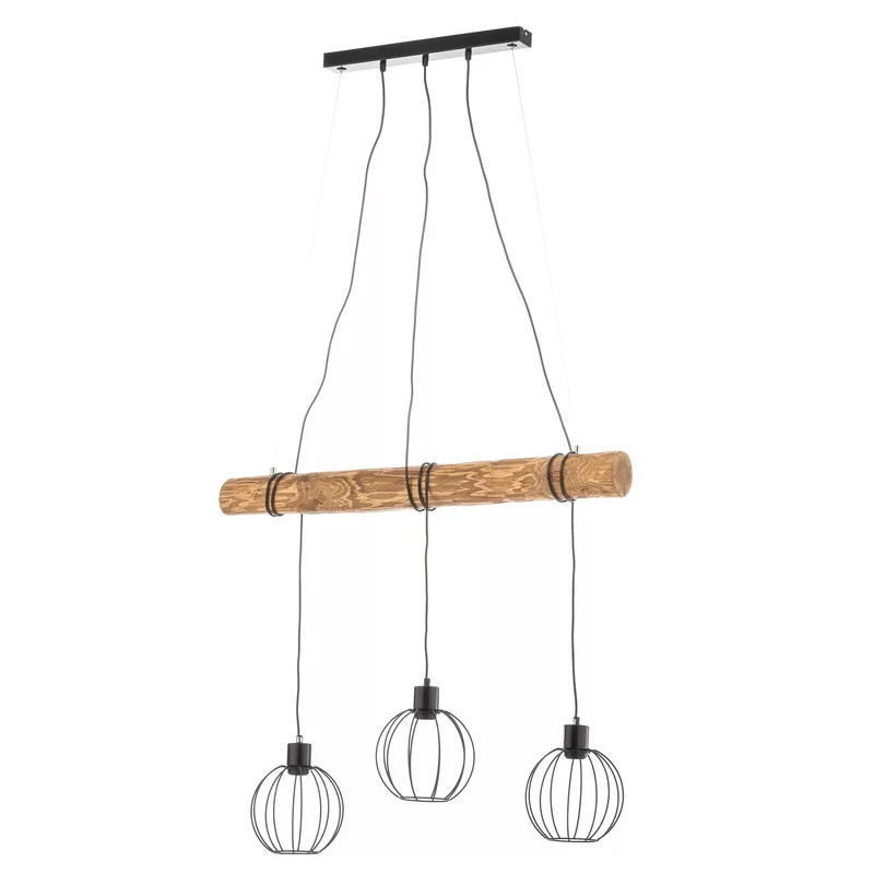 B-Ware Euluna Hängeleuchte Karou Deckenlampe Pendelleuchte Lampe Leuchte Holz 3-flm E27
