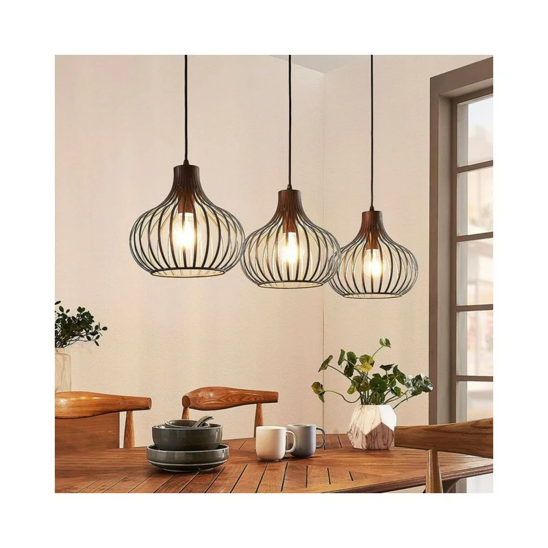 B-Ware Lindby Frances Hängeleuchte Deckenlampe Pendelleuchte Wohnzimmerlampe 3-fl. 208